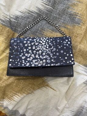 kate spade Navy White Dot Chain Shoulder Bag